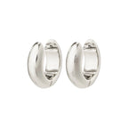 Mine Recycled Chunky Huggie Hoops - Silver Plated