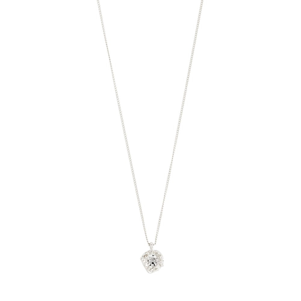 Callum Recycled Necklace - Silver Plated - Crystal