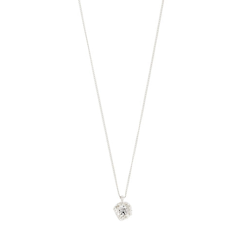 Callum Recycled Necklace - Silver Plated - Crystal