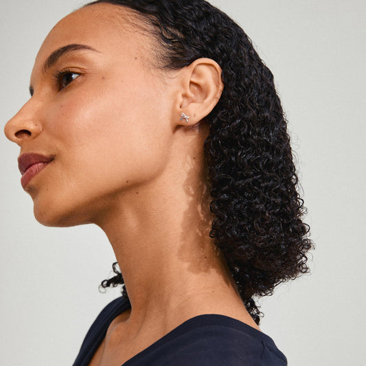 Lysandra Recycled Hoop Earrings - Silver Plated