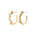 Hadley Recycled White Earrings - Gold Plated