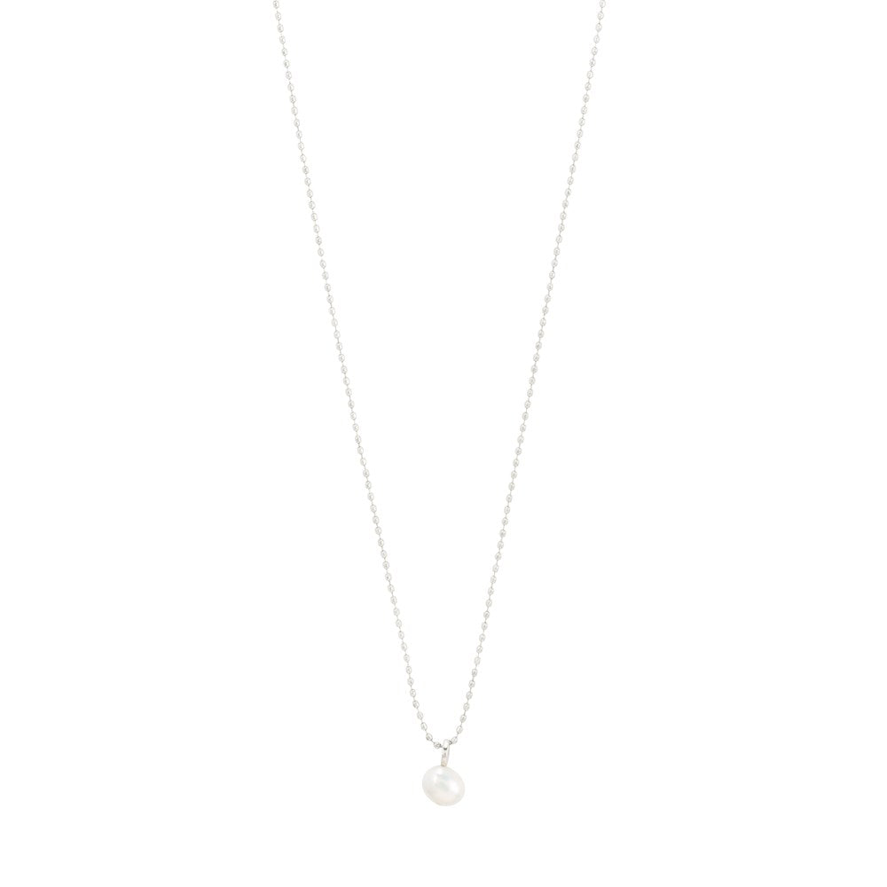 Hadley Recycled White Necklace - Silver Plated