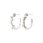 Hadley Recycled White Earrings - Silver Plated