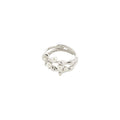 Hadley Recycled White Ring - Silver Plated