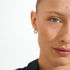 Ester Crystal Hoop Earrings - Gold Plated