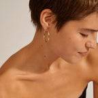 Eanna Recycled Maxi Hoops - Gold Plated