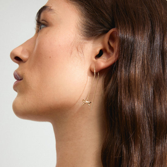 Lysandra Recycled Chain Earrings - Gold Plated