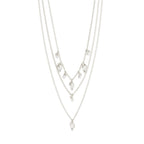 Jules Recycled Necklace - Silver Plated - Crystal