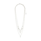 Jules Recycled Necklace - Silver Plated - Crystal