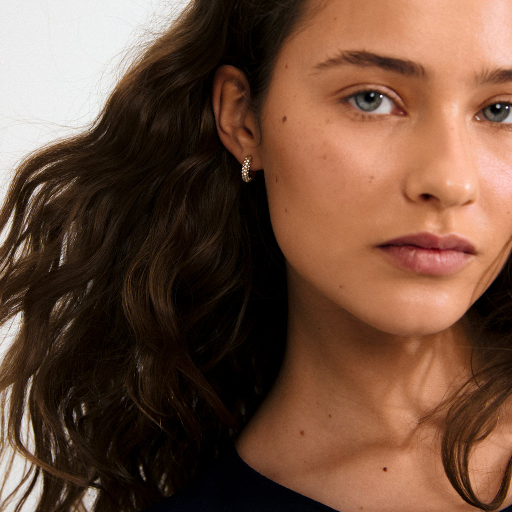 Tatum Recycled Crystal Earrings - Gold Plated