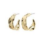 Elara Organic Shaped Hoop Earrings - Gold Plated