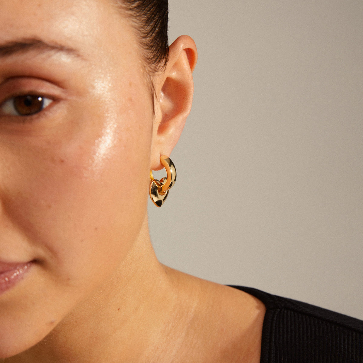 Iokaste Recycled Chunky Hoops - Gold Plated