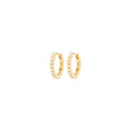 Kalia Recycled Hoop Earrings - Gold Plated - White