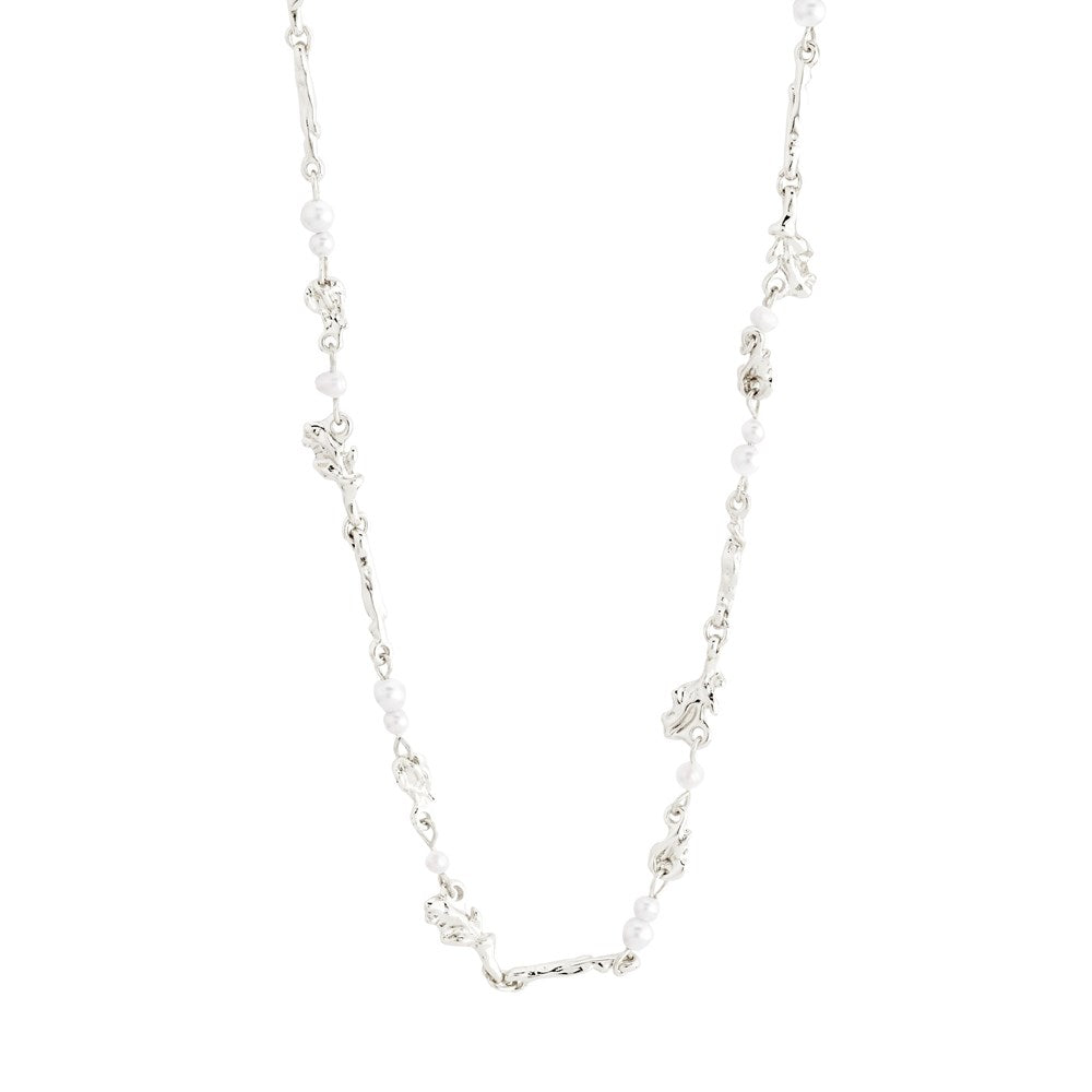 Sloan Pearl Necklace Silver-Plated