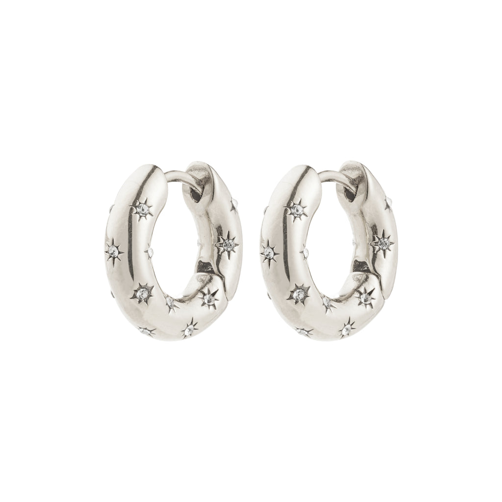 Nevaeh Recycled Crystal Earrings - Silver Plated