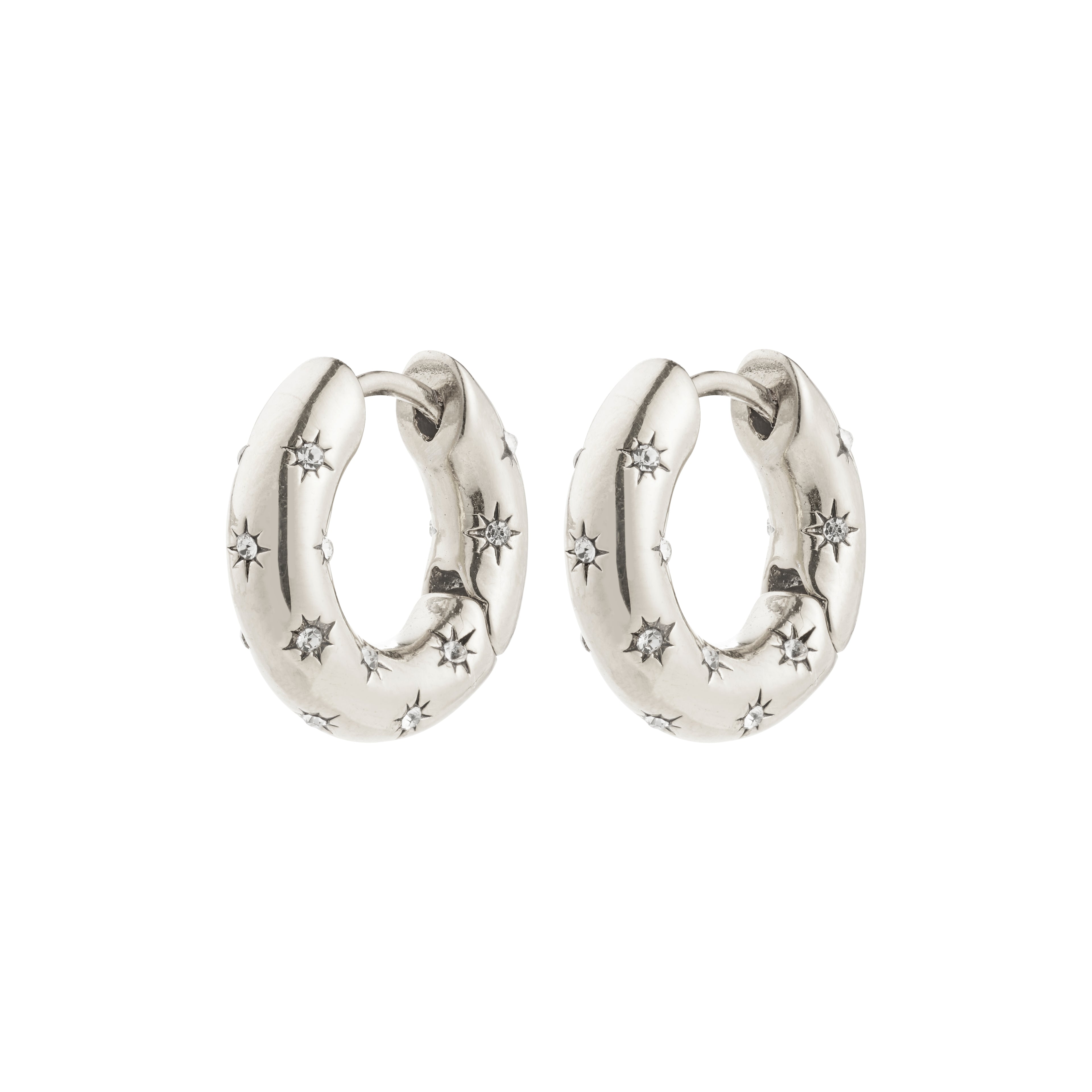 Nevaeh Recycled Crystal Earrings - Silver Plated