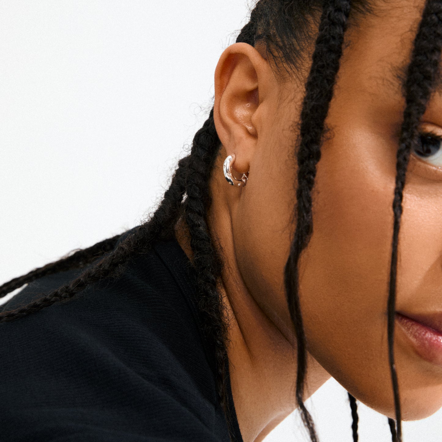 Nevaeh Recycled Crystal Earrings - Silver Plated