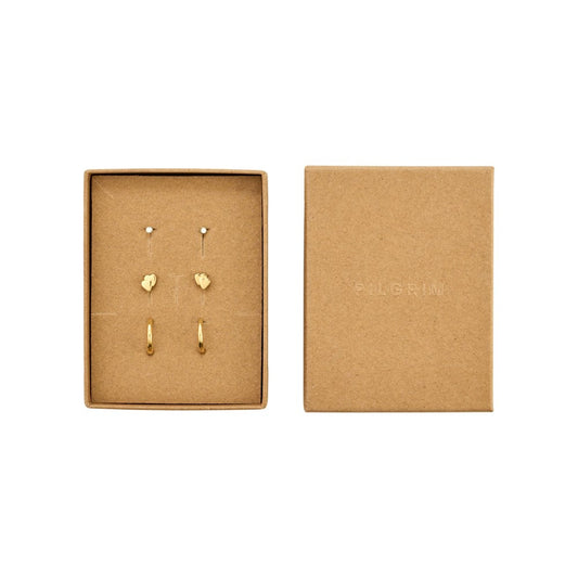 Halo Recycled Crystal Sets - Gold Plated