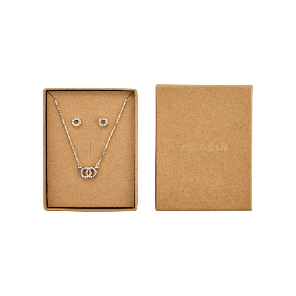 Harlan Recycled Crystal Sets - Silver Plated