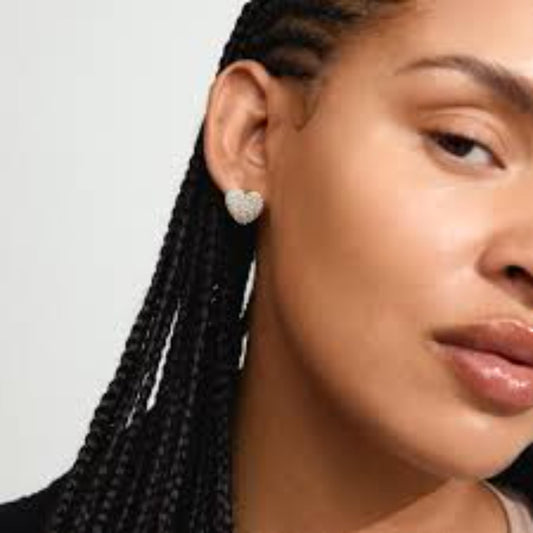 Dune Recycled Earrings - Silver Plated - Crystal