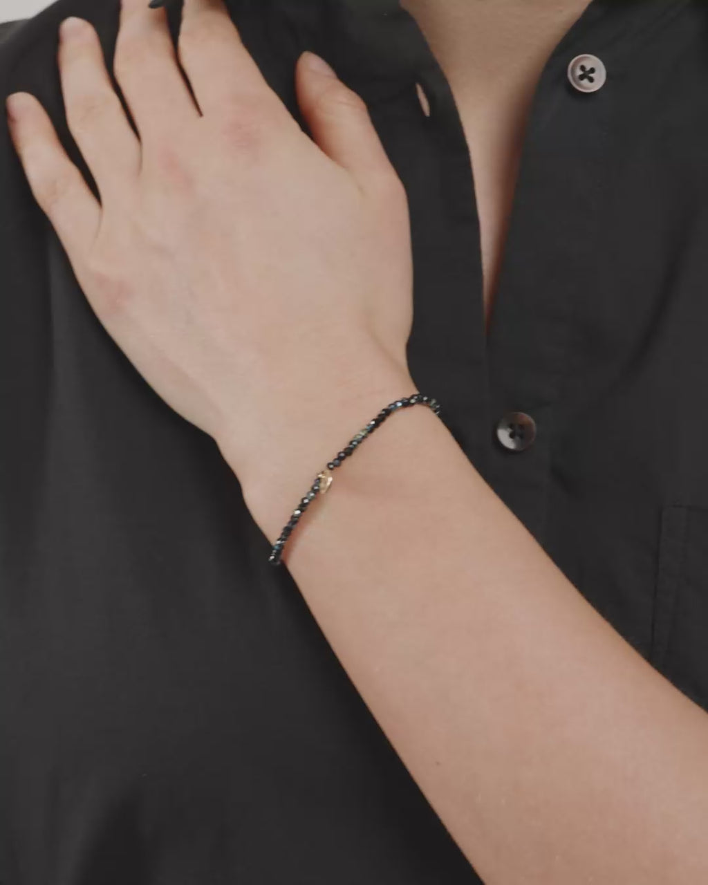 Indie Bracelet - Gold Plated - Grey