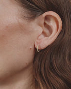 Ebna Small Crystal Hoops - Gold Plated