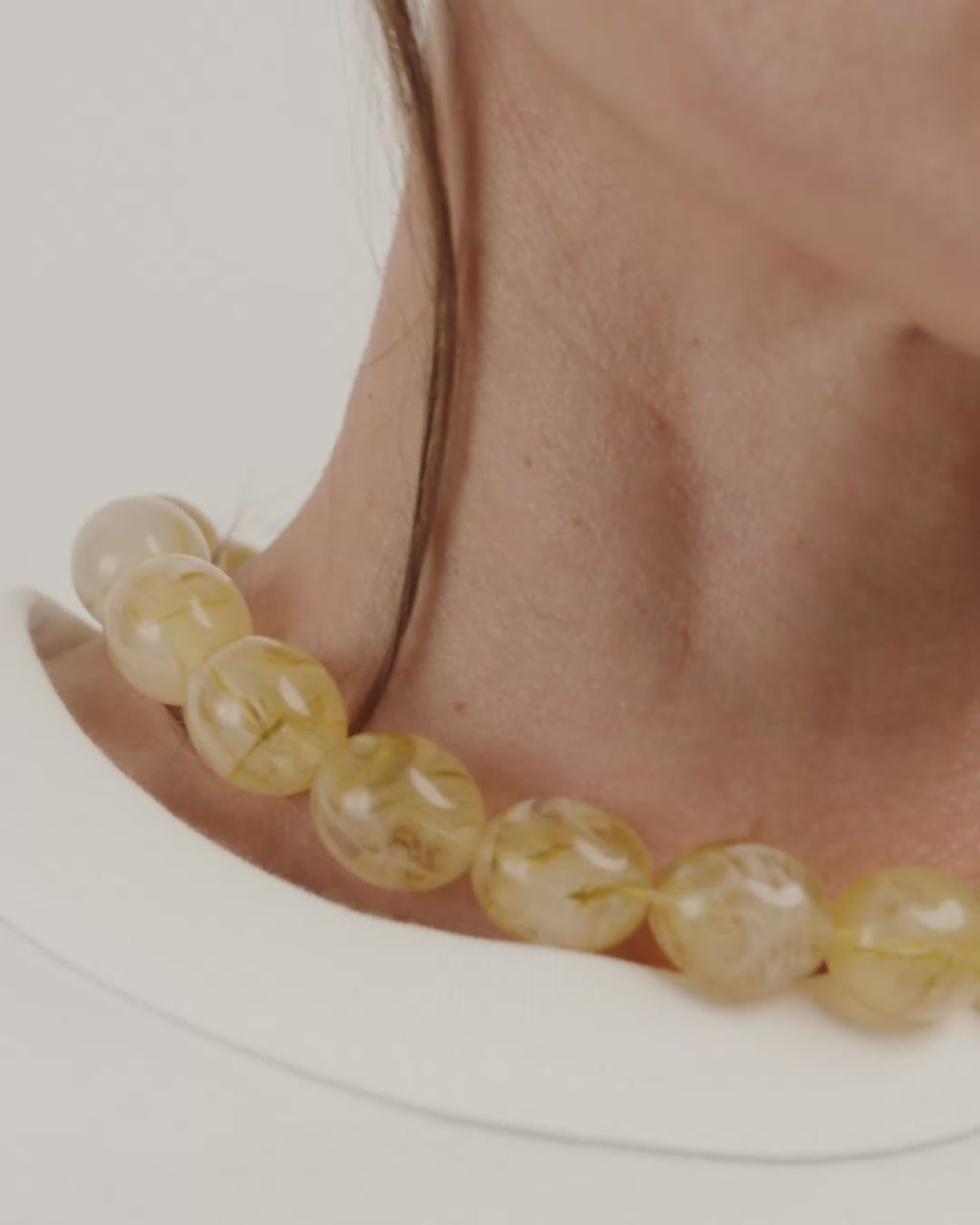 Still Necklace - Silver Plated/Yellow