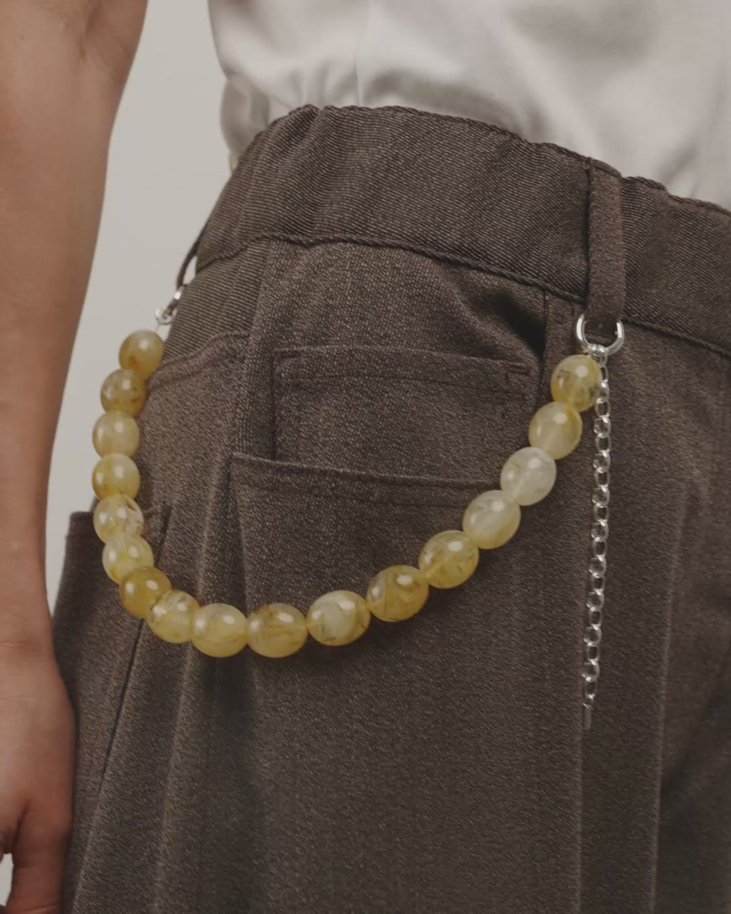 Still Necklace - Silver Plated/Yellow