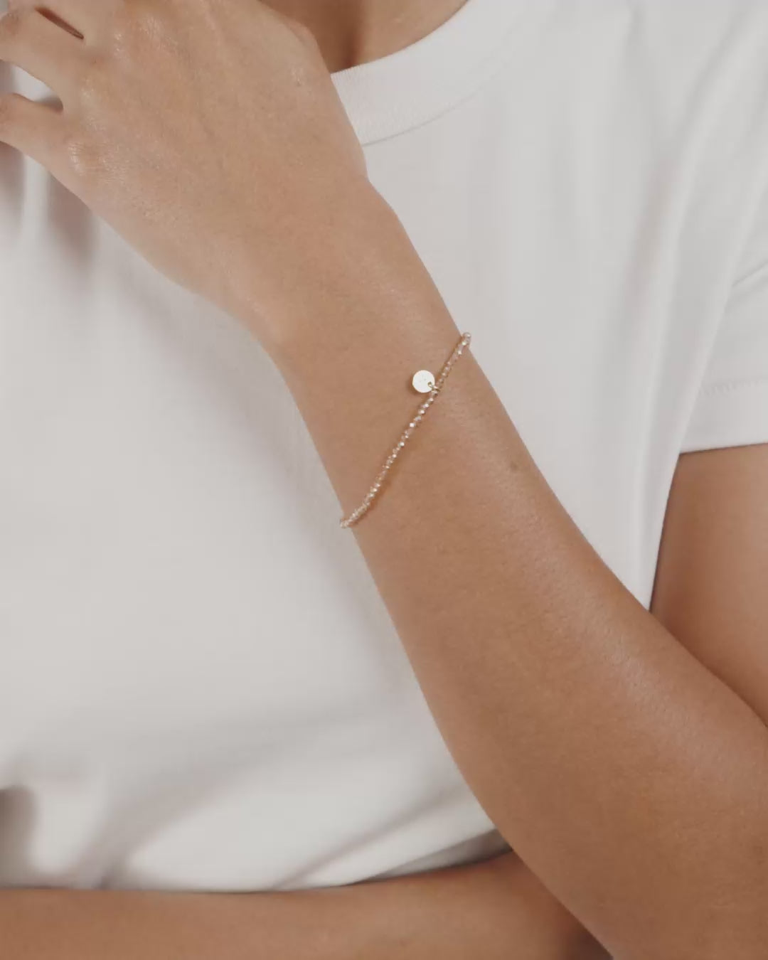 Indie Bracelet - Gold Plated - Peach