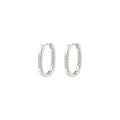 Star Recycled Hoops - Silver Plated