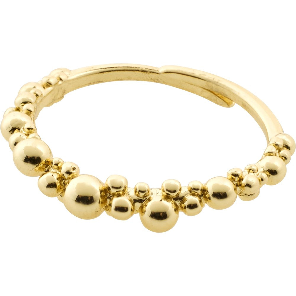 Solidarity Recycled Bubbles Ring - Gold Plated