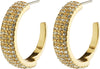 Aspen Recycled Crystal Hoops - Gold Plated