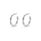 Naja Pi Hoops - Silver Plated - Small