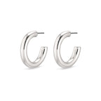 Maddie Pi Hoops - Silver Plated