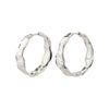 Julita Recycled Hoop Earrings - Silver Plated