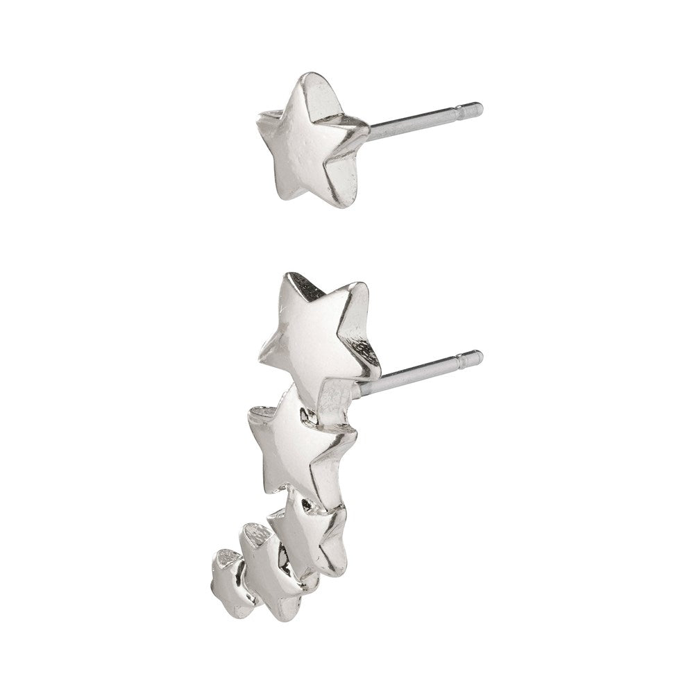 Ava Pi Studs - Mix - Silver Plated