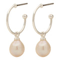 Eila Pi Earrings - Silver Plated - White