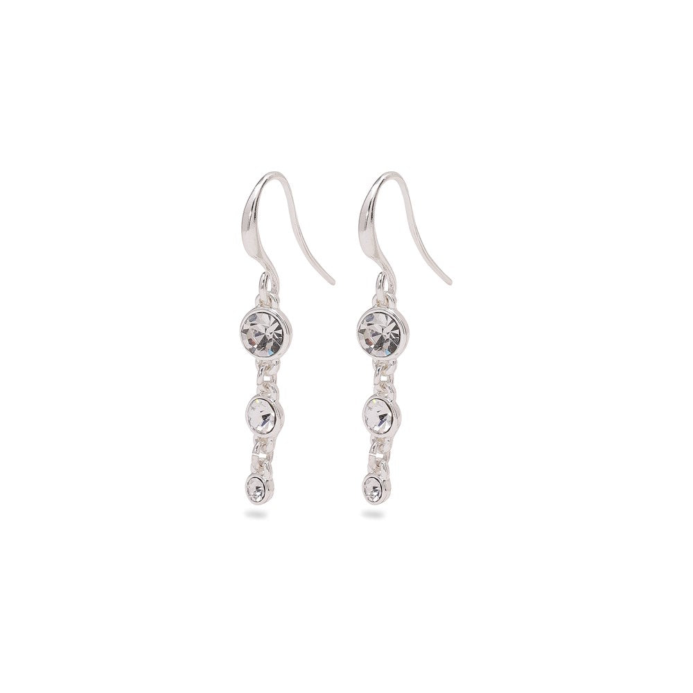 Lucia Pi Earrings - Silver Plated - Long
