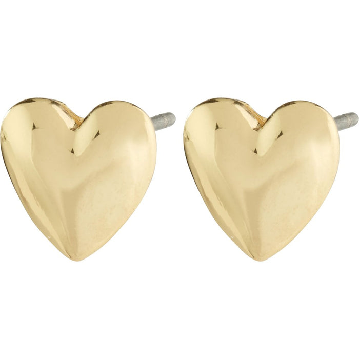 Sophia Recycled Heart Earrings - Gold Plated