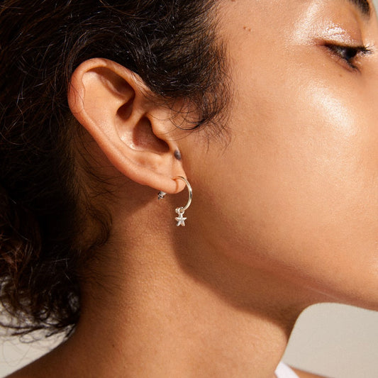 Ava Pi Hoops - Silver Plated