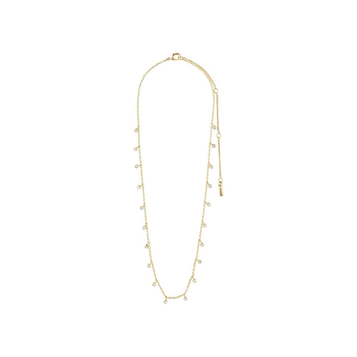 Maja Crystal Multi Drops Necklace - Gold Plated