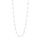 Maja Crystal Multi Drops Necklace - Silver Plated