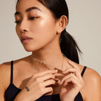 Maja Crystal Multi Drops Necklace - Silver Plated