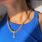 Fuchsia Necklace - Gold Plated