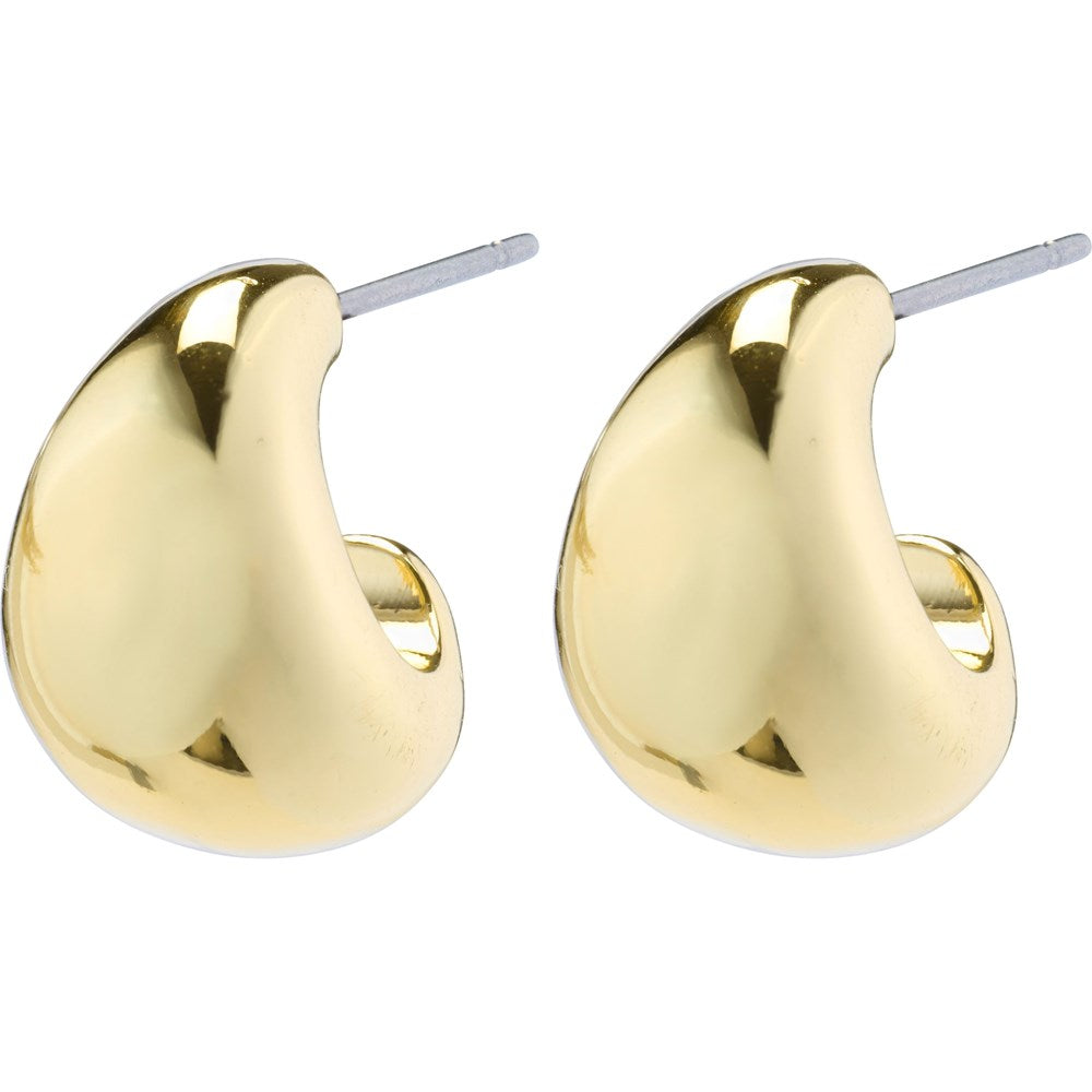 Alexane Recycled Chunky Mini Hoop Earrings - Gold Plated