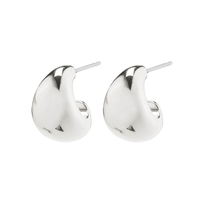 Alexane Recycled Chunky Mini Hoop Earrings - Silver Plated