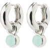 Evah Recycled Blue Hoop Earrings - Silver Plated
