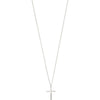 Daisy Recycled Cross Pendant Necklace - Silver Plated